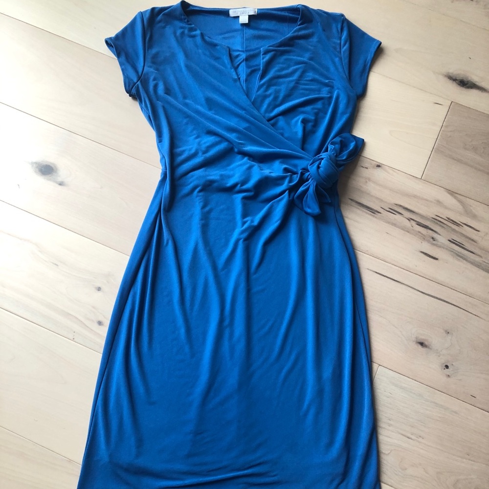 New York and Company blue work dress